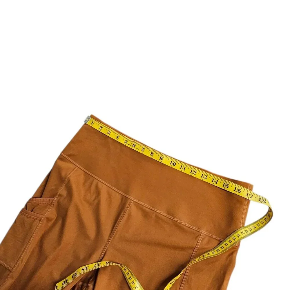 Knix Stashable Pocket Athletic Shorts, Thick Shaping Waistband, Rust, Size XXL - Picture 6 of 9